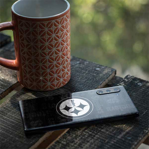 NFL Pittsburgh Steelers Black & White Galaxy Note 10 Skin